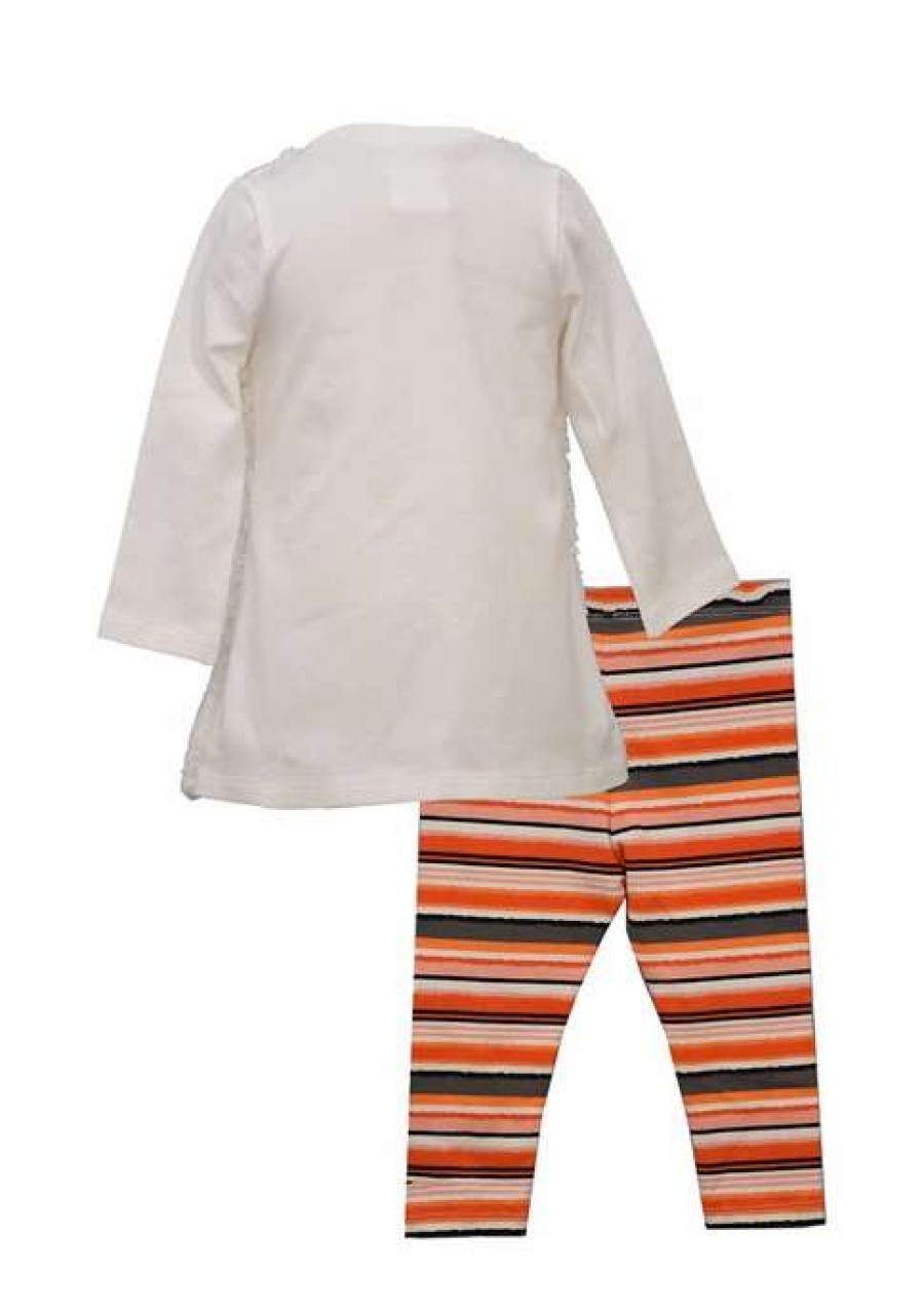 Kids * | Promo Bonnie Jean Toddler Girls Woobie Pumpkin Set Orange