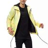 Men * | Promo Lars Amadeus Men'S Holographic Jacket Lightweight Zipper Metallic Shiny Hoodie Windbreaker