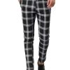 Men * | Top 10 Lars Amadeus Men'S Plaid Business Pants Classic Slim Fit Dress Trousers