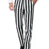 Men * | Budget Lars Amadeus Men'S Striped Dress Pant Flat Front Business Work Trousers