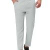 Men * | Best Deal Lars Amadeus Men'S Business Trousers Solid Color Flat Front Dress Pants