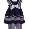 Kids * | Best Reviews Of Bonnie Jean Baby Girls Sleeveless Nautical Set Navy