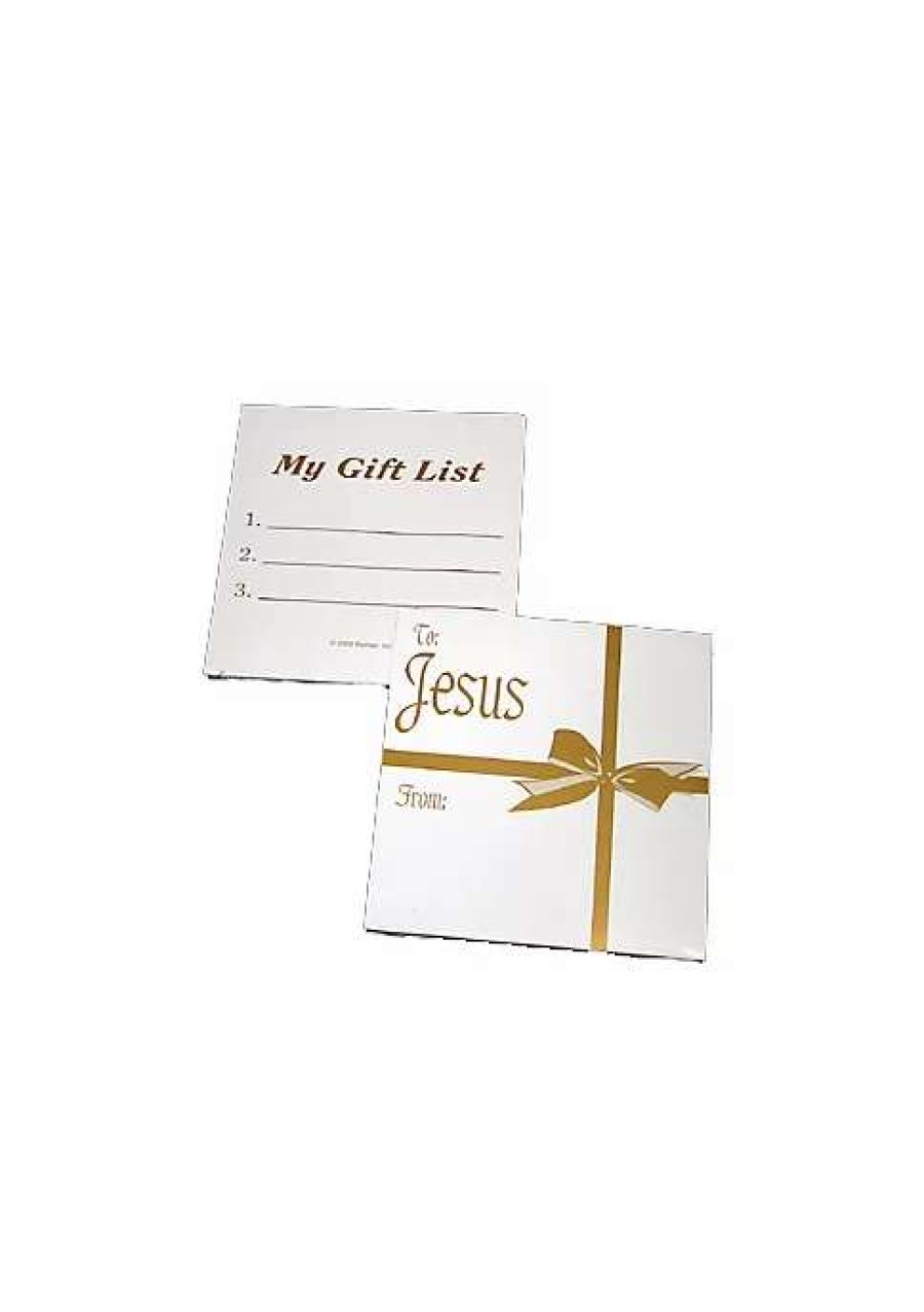 Home * | Cheapest Roman Club Pack Of 360 And Gold Colored "My Gift List" And "To Jesus" Gift Tags 3.5" White