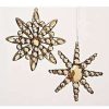 Home * | Cheap Roman 5.25 Jeweled Diamond Gem Snowflake Decorative Christmas Ornament Amber