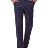 Men * | Coupon Lars Amadeus Men'S Striped Dress Pants Straight Fit Color Block Office Work Suit Trousers