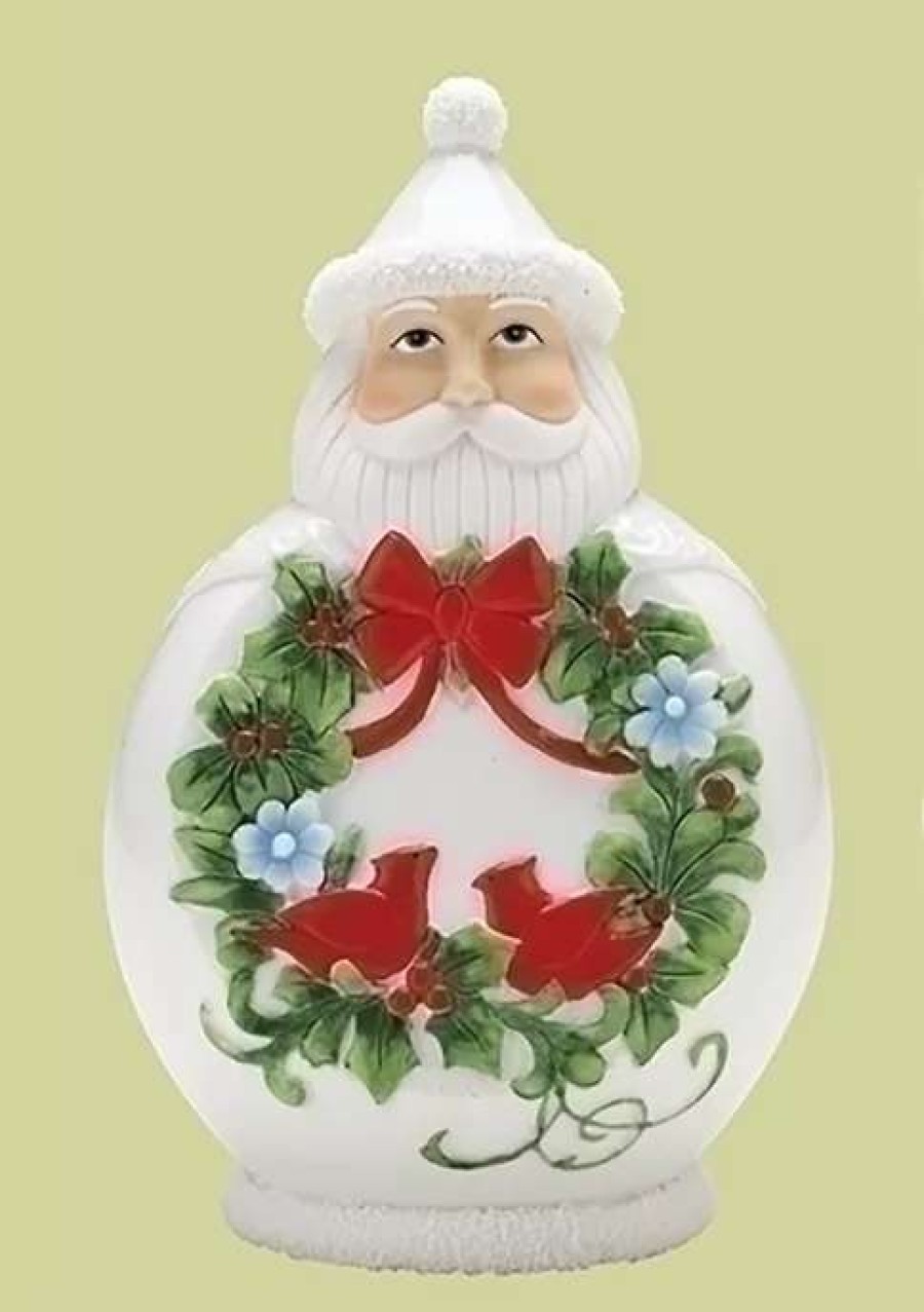 Home * | Hot Sale Roman 7.5Inch And Green Scandinavian Santa Claus Christmas Figurine White