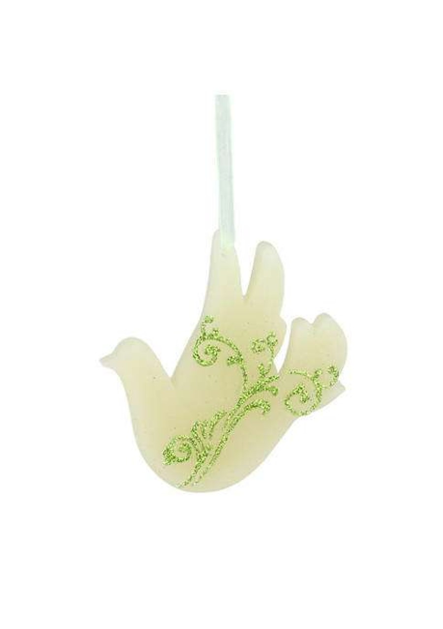 Home * | Wholesale Roman 4 Christmas Garden Dove Peaceful Bird Wax Scented Ornament Orange Vanilla White