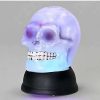 Home * | Deals Roman 6 Led Pearl Swirl Skull Battery Operated Halloween Figurine Clear