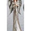 Home * | Flash Sale Roman 12.5 Glittered Praying Snowflake Angel With Dove Christmas Tabletop Decoration Silver