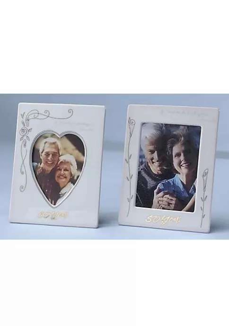 Home * | Promo Roman Club Pack Of 24 25Th Silver Wedding Anniversary Photo Picture Frames 8 White