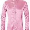 Men * | Best Reviews Of Lars Amadeus Men'S Prom Satin Long Sleeves Button Down Slim Fit Formal Party Shirts