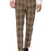 Men * | Budget Lars Amadeus Men'S Dress Plaid Pants Formal Slim Fit Printed Business Checked Trousers