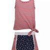 Kids * | Coupon Bonnie Jean Girls 4-6X Stars And Stripes Shorts Set Red