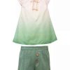 Kids * | Wholesale Bonnie Jean Girls 4-6X Short Sleeve Dip Dye Set Green