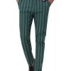 Men * | Hot Sale Lars Amadeus Men'S Dress Striped Pants Slim Fit Flat Front Business Trousers