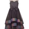 Kids * | Outlet Bonnie Jean Girls 7-16 Sleeveless Scuba Double Skirt Dress Black