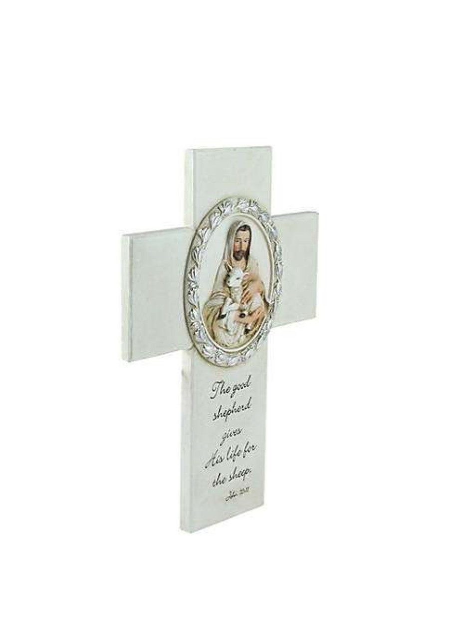 Home * | Brand New Roman 8 Joseph'S Studio Biblical Verse With Jesus And The Lamb Religious Wall Cross Decoration Brown