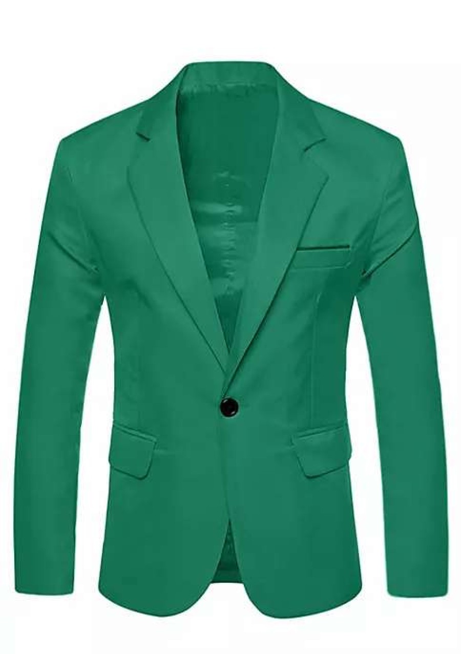 Men * | Buy Lars Amadeus Men'S Business Casual Sport Coats Slim Fit One Button Dress Blazer