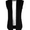 Men * | Brand New Lars Amadeus Men'S Ruffle Shawl Collar Cardigan, Sleeveless Lightweight Vest Drape Cape