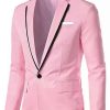 Men * | Cheap Lars Amadeus Men'S Business Slim Fit Blazer Single Breasted One Button Prom Suit Sports Coat