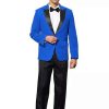 Men * | Hot Sale Lars Amadeus Men'S 2 Piece Suits Peaked Lapel One Button Tuxedo Slim Fit Velvet Blazer Party Dinner Jacket & Pants