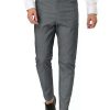 Men * | Coupon Lars Amadeus Men'S Skinny Trousers Solid Color Flat Front Pencil Dress Pants