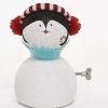 Home * | Budget Roman 8.75Inch And Blue Animated Musical Penguin Face Christmas Figurine White