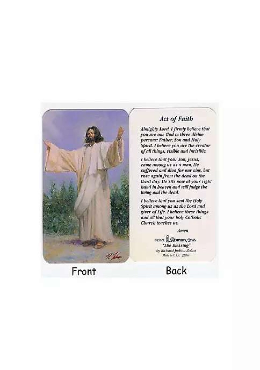 Home * | Discount Roman Club Pack Of 50 "Act Of Faith" Religious Prayer Cards Multi