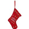 Home * | Best Reviews Of Roman 9 White And Green "Happy Birthday Jesus" Battery Operated Christmas Stocking Red