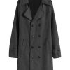 Men * | Hot Sale Lars Amadeus Men'S Winter Overcoat Double Breasted Lapel Collar Long Pea Coat