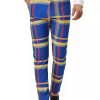 Men * | Top 10 Lars Amadeus Men'S Dress Plaid Pants Regular Fit Business Pencil Checked Trousers