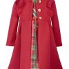 Kids * | Deals Bonnie Jean Baby Girls Plaid Dress With Coat Red