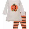 Kids * | Coupon Bonnie Jean Baby Girls Woobie Pumpkin Set Orange