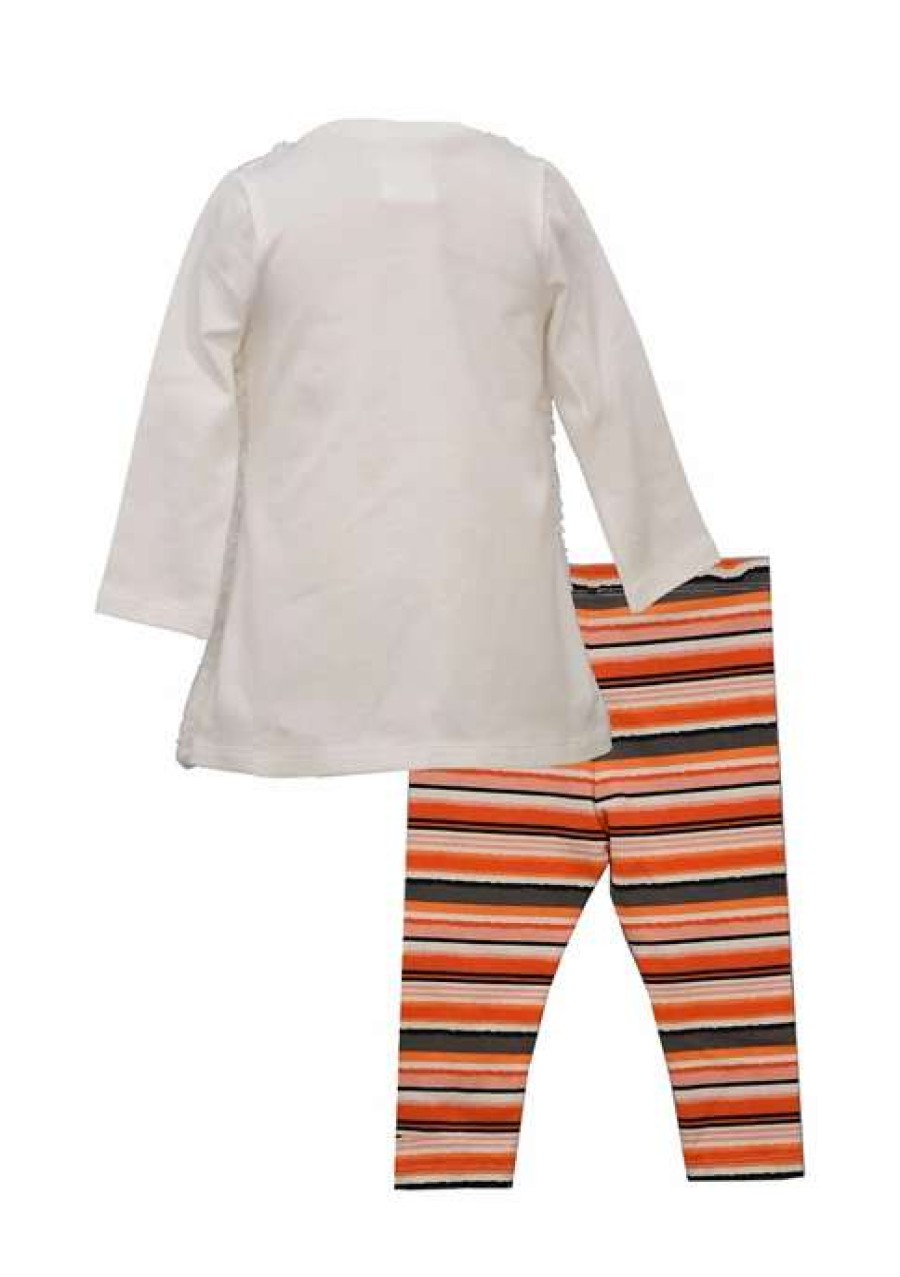 Kids * | Coupon Bonnie Jean Baby Girls Woobie Pumpkin Set Orange