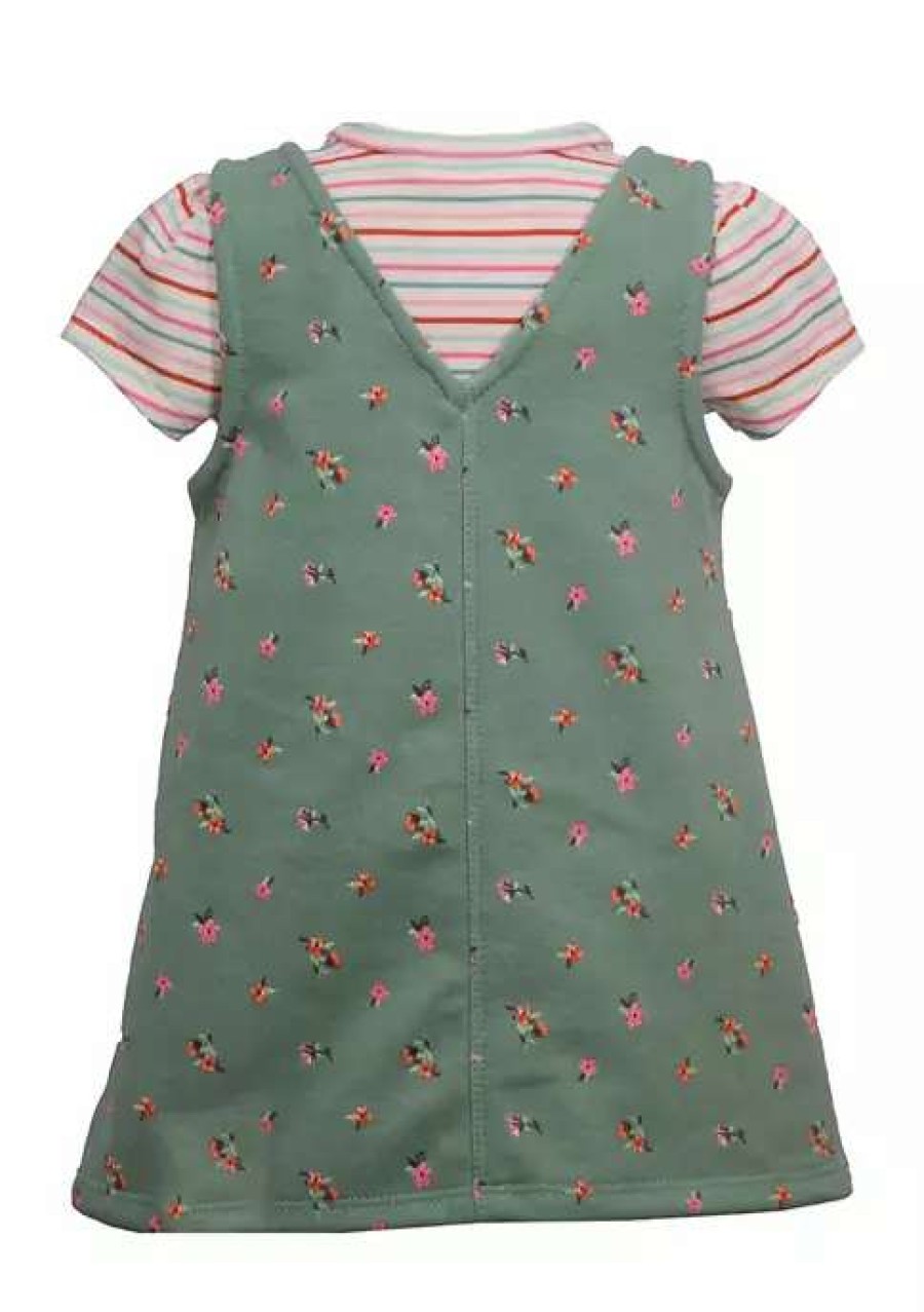 Kids * | Budget Bonnie Jean Toddler Girls French Terry Jumper Dress Sage