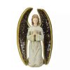 Home * | Buy Roman 8 And Gray Praying Angel With Mosaic Wings Tabletop Christmas Figure Gold