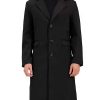 Men * | Budget Lars Amadeus Men'S Winter Overcoat Single Breasted Notched Lapel Long Trench Coat