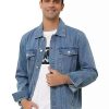 Men * | Cheapest Lars Amadeus Men'S Jean Jacket Trucker Casual Lightweight Denim Jackets