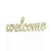 Home * | Best Reviews Of Roman 9 Elegant Indoor Shimmering Tone Cursive "Welcome" Cut-Out Decoration Gold