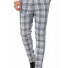 Men * | Buy Lars Amadeus Men'S Plaid Dress Pants Casual Slim Fit Checkered Business Trousers