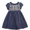 Kids * | Coupon Bonnie Jean Baby Girls Short Sleeve Dress Denim