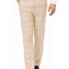 Men * | Promo Lars Amadeus Men'S Plaid Dress Pants Regular Fit Flat Front Prom Checked Trousers