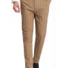 Men * | Deals Lars Amadeus Men'S Casual Striped Dress Pants Slim Fit Flat Front Contrast Color Trousers