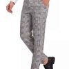 Men * | New Lars Amadeus Men'S Classic Plaid Dress Pants Flat Front Checked Office Prom Trousers