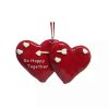 Home * | New Roman Club Pack Of 24 And White "So Happy Together" Hearts Christmas Ornaments 4.25 Red