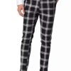 Men * | Top 10 Lars Amadeus Men'S Plaid Dress Pants Classic Slim Fit Chino Business Trousers