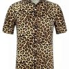 Men * | Budget Lars Amadeus Men'S Shirt Short Sleeves Button Up Casual Summer Animal Printed Shirts