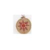 Home * | Promo Roman 4.5 Tan And Embroide Snowflake In Hoop Loom Christmas Ornament Red