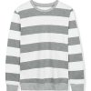 Men * | Best Pirce Lars Amadeus Men'S Stripe Sweatshirt Round Neck Long Sleeves Regular Fit Printed Pullover