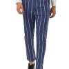 Men * | Discount Lars Amadeus Men'S Dress Stripe Pants Slim Fit Flat Front Business Suit Trousers Pencil Pants